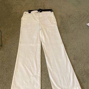 Flare white pants